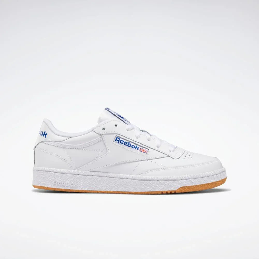Reebok Club C 85 White Royal Gum Leather Sneakers. - Gomix Brands Outlet